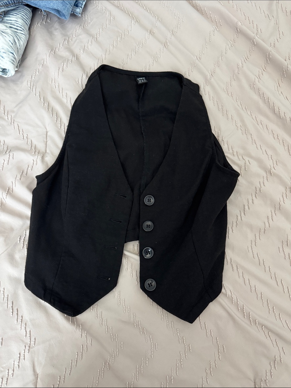 Black Women's Vest - Classic Button Front